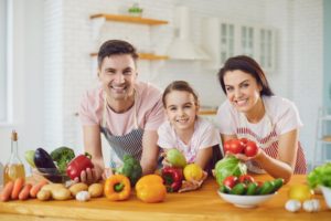 zöldség, gyümölcs, egészség,család