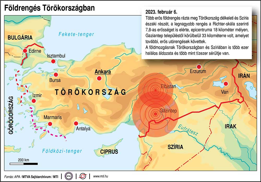 Földrengés Törökországban - Fotó MTI